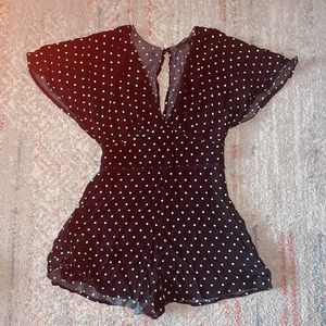 FOREVER 21 Polka Dots Dress/Shorts Buttom